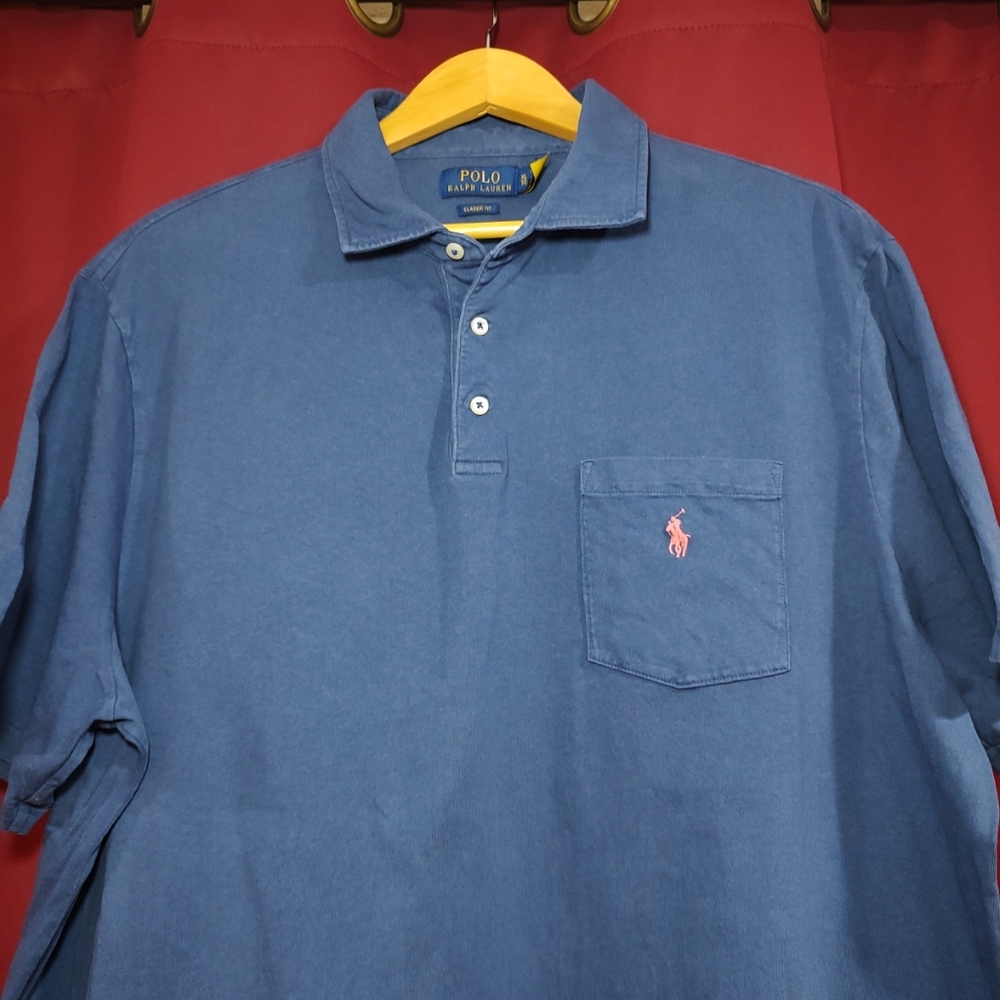 Men's Polo Ralph Lauren Classic Fit Cotton Linen Mesh Pocket - XLT